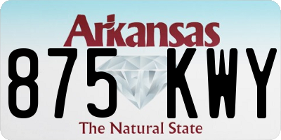 AR license plate 875KWY