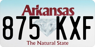 AR license plate 875KXF