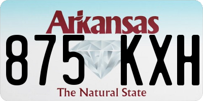 AR license plate 875KXH