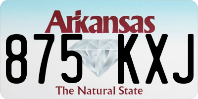 AR license plate 875KXJ
