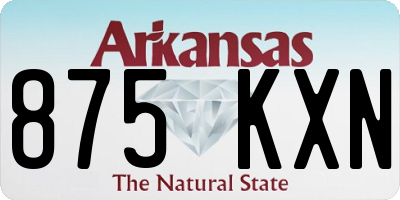 AR license plate 875KXN