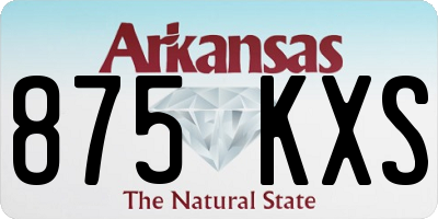 AR license plate 875KXS