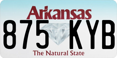 AR license plate 875KYB