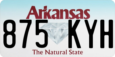 AR license plate 875KYH
