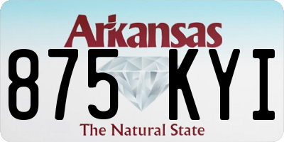 AR license plate 875KYI