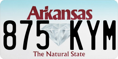 AR license plate 875KYM