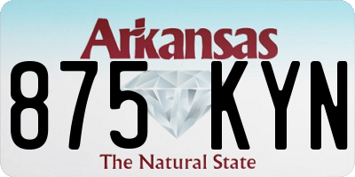 AR license plate 875KYN