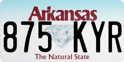 AR license plate 875KYR