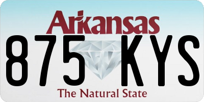 AR license plate 875KYS
