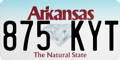 AR license plate 875KYT