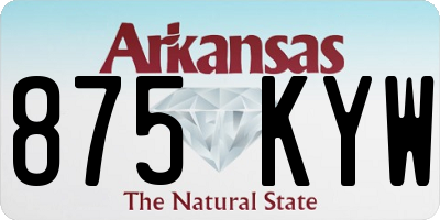 AR license plate 875KYW