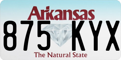 AR license plate 875KYX