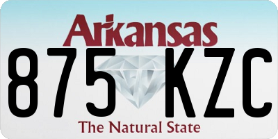 AR license plate 875KZC