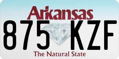 AR license plate 875KZF