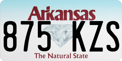 AR license plate 875KZS