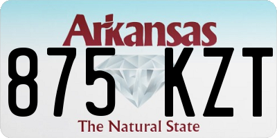 AR license plate 875KZT