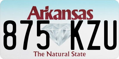 AR license plate 875KZU