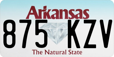 AR license plate 875KZV