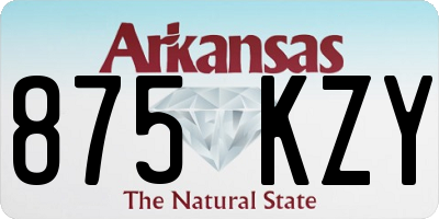 AR license plate 875KZY