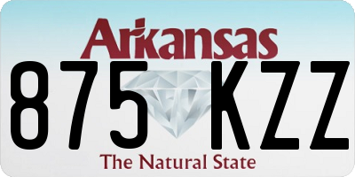 AR license plate 875KZZ