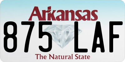 AR license plate 875LAF