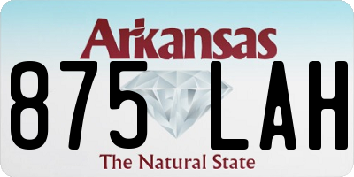 AR license plate 875LAH