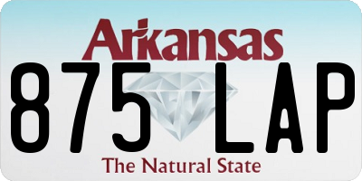 AR license plate 875LAP