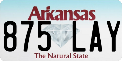 AR license plate 875LAY