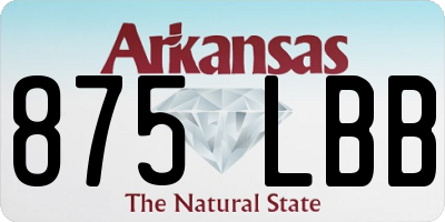 AR license plate 875LBB