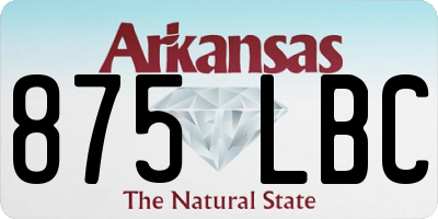 AR license plate 875LBC
