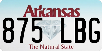 AR license plate 875LBG