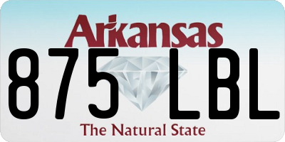 AR license plate 875LBL