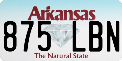 AR license plate 875LBN