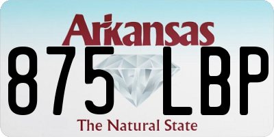 AR license plate 875LBP