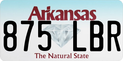 AR license plate 875LBR