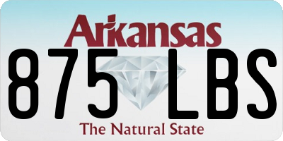 AR license plate 875LBS