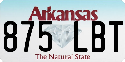 AR license plate 875LBT