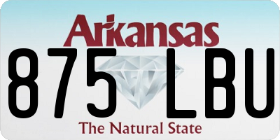AR license plate 875LBU