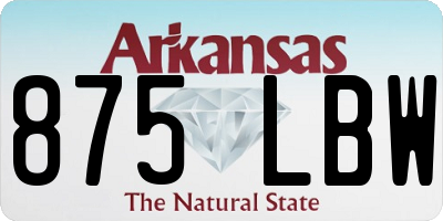 AR license plate 875LBW