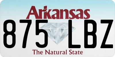 AR license plate 875LBZ