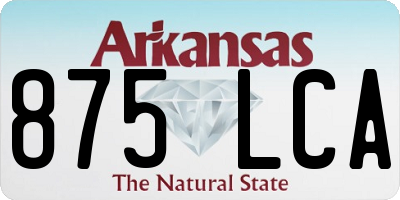 AR license plate 875LCA
