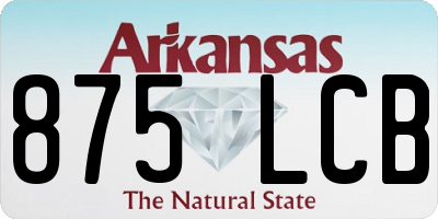 AR license plate 875LCB