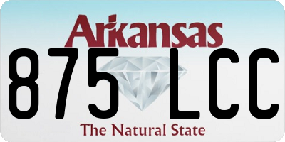 AR license plate 875LCC