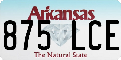 AR license plate 875LCE