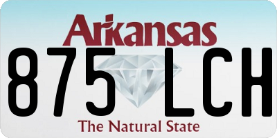 AR license plate 875LCH