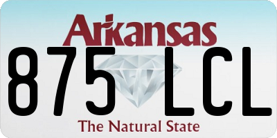 AR license plate 875LCL