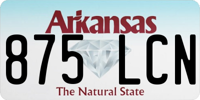 AR license plate 875LCN