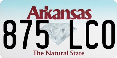 AR license plate 875LCO