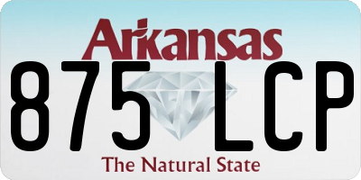 AR license plate 875LCP
