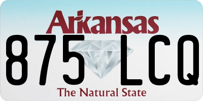 AR license plate 875LCQ